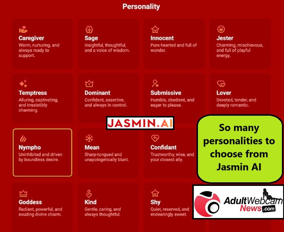 Jasmin AI personalities Jasmin AI personalities
