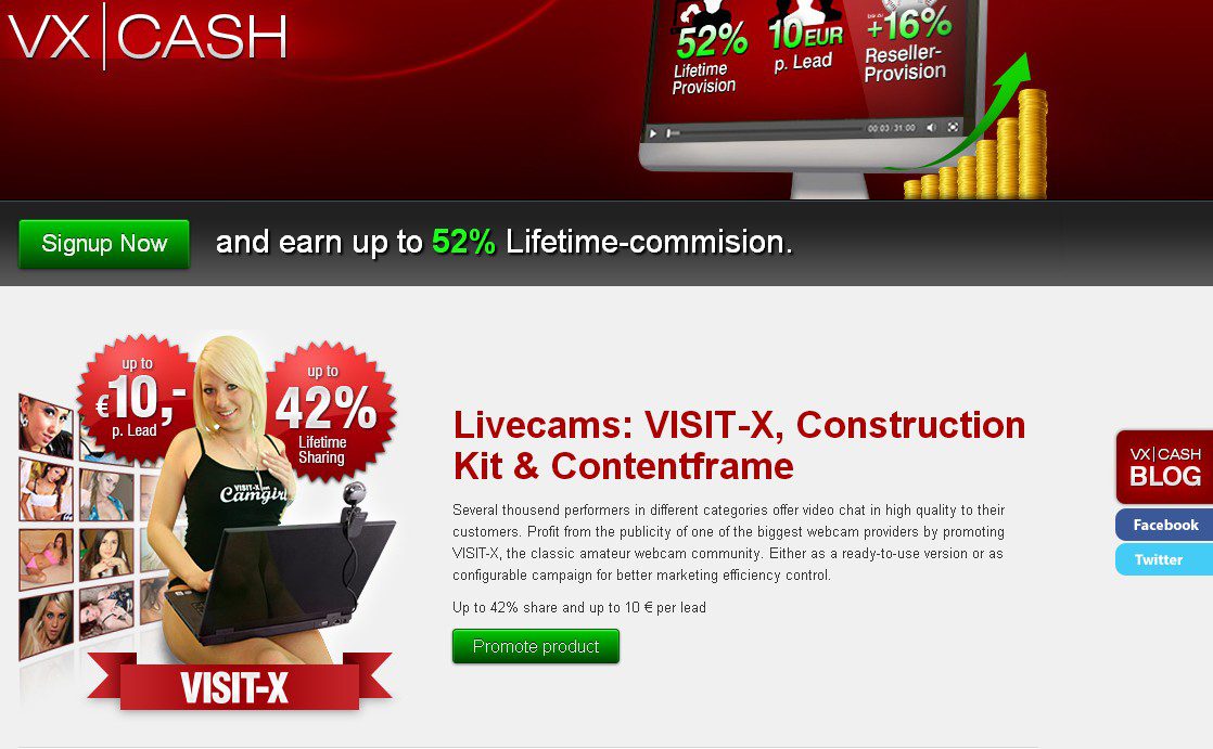 VISIT-X.net Affiliate Program (VXCash) Offers Ugraded Site - Adult ...