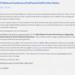 Adult Webcam Conference Postponed